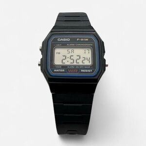 Casio F-91W Black and Blue Digital Watch